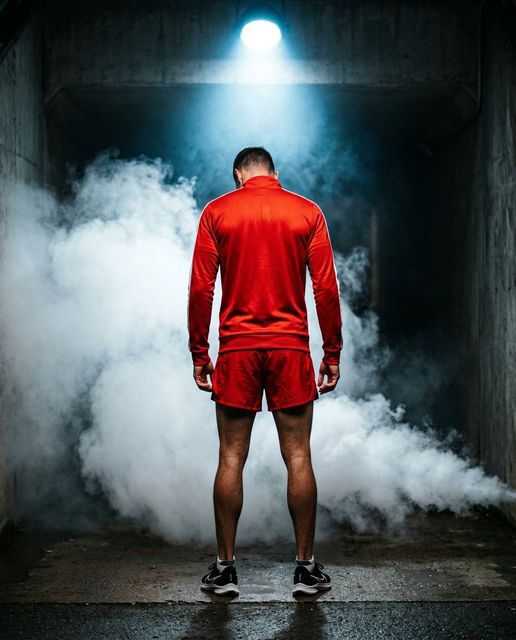 Tracksuit tunnel shot